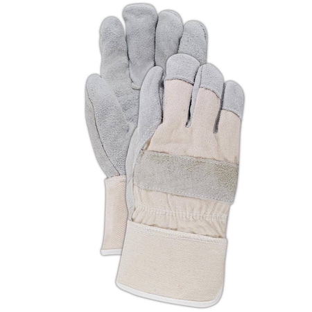 Magid Leather Palm Gloves, Wing Thumb, Gray, XL, 12 PK TB715IEWBXL